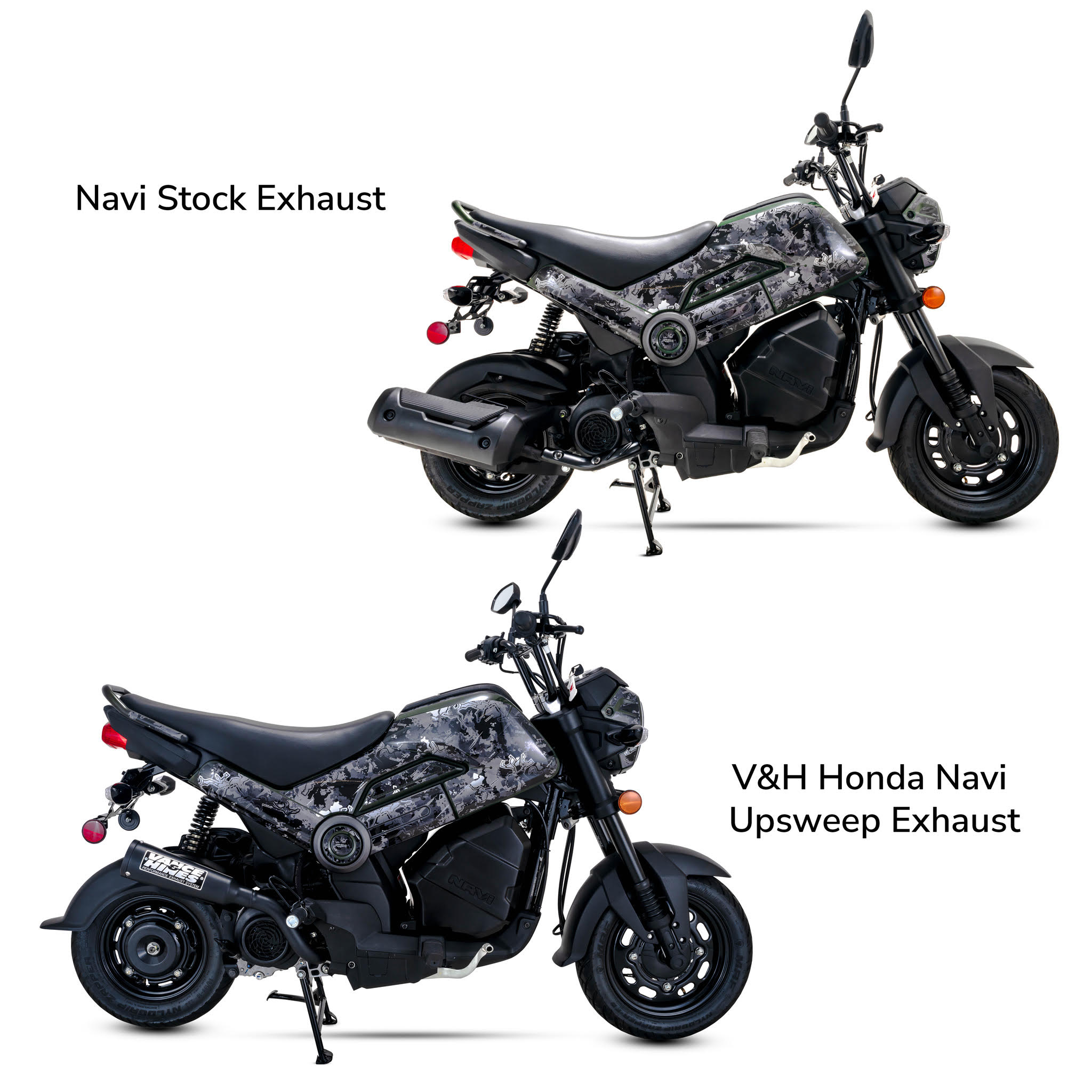 Vance & Hines Upsweep Exhaust System In Black Honda 2022 Navi Models ...