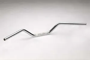 LSL E-Approved Flat Track 1 Inch Dimpled Steel Handlebars In Chrome Finish For 1982-2022 Harley Davidson (Excl. E-Throttle & Springers) (619267)