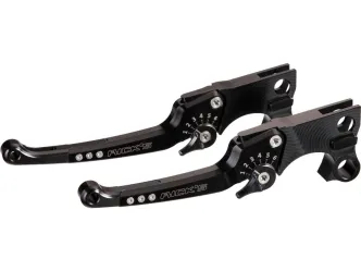 Ricks Motorcycles Good Guys Adjustable Brake & Clutch Levers Replacement In Black Finish For 2004-2013 Sportster Models (85-2010004-B)