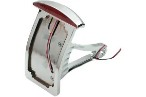 Drag Specialties Axle Mount Half Moon Curved Vertical LED Taillight License Plate Mount For 2000-2007 Softail Models With 3/4 Inch Or 1 Inch Axles (2010-0552)