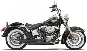 Bassani FireFlight Series Exhaust In Black For Harley Davidson 1986-2017 Softail Models (Except 2009 FXSTSE) (12123B)