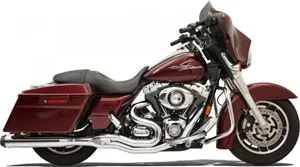 Bassani Road Rage II B1 Power System In Chrome With Black End Caps For Harley Davidson 1995-2016 Touring Models (FLH-777)