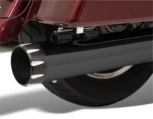 Bassani 4 Inch Slip-On Quick Change Series Mufflers In Black For Harley Davidson 1995-2016 Touring (Except 2015-2016 FLRT) Models (1F740B)