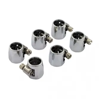 DOSS Econ-O-Fit Clamps in Chrome Finish For 1/4 Inch ID Fuel Hose Models (6 Pack) (ARM564015)