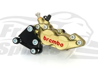 Free Spirits Front 4 Piston Brembo Caliper In Gold For Harley Davidson 2014-2015 XG Street Motorcycles (203501)