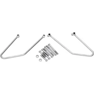 Drag Specialties Chrome Saddlebag Support Brackets For 06-10 FXST, 07-17 FLSTF (except FXSTD, FXSTC) (S77-0132)