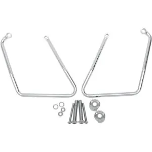 Drag Specialties Chrome Saddlebag Support Brackets For 04-17 XL Models (except 883N/1200N/1200X/1200V) (77-0070)