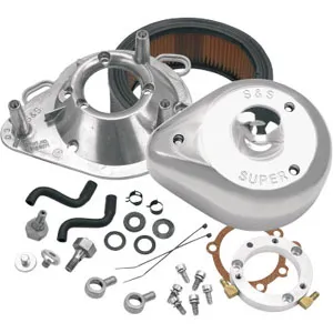 S&S Teardrop Air Cleaner In Chrome For 1993-2006 Harley Davidson Twin Cam with Stock CV Carb (17-0450)