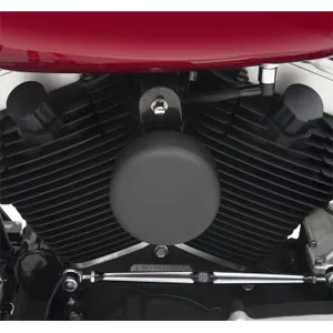 Drag Specialties Smooth Horn Cover In Black Wrinkle For 1993-2020 Big Twin & XL Models (2107-0046)