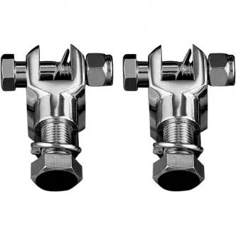 Kuryakyn Peg Mount Clevises With 1/2Inch - 20 Mount Bolts In Chrome Finish (Pair) (8015)