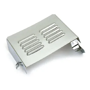 Doss Louvered Battery Side Cover In Chrome For 1970-1984 4-Speed FL, FLHT Models (ARM554505)