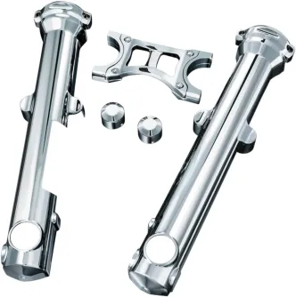 Kuryakyn Lower Fork Skins For Harley Davidson Sportster Models With Single Disc Front End In Chrome Finish (7202)