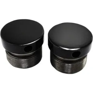 LA Choppers Flush-Mount Fork Caps In Gloss Black Powdercoat Finish For 87-94 FXR, 91-05 FXDL (Except 00-05 FXDX, FXDXT), 87-16 XL (Except 1200S) (39mm) (0404-0289)