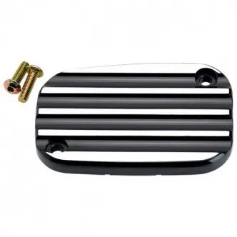 Joker Machine Black Finned Front Master Cylinder Cover For FL & V-Rod Models (08-002B)