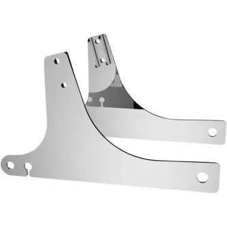 Drag Specialties Sissy Bar Side Brackets 6-11/16 Inch Bar Width in Chrome Finish For 1996-2005 Dyna Models (50263710C)