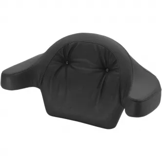 Mustang Backrest Vinyl With Armrests Pillow Plain Rear For 2014-2017 FLHT Models (76852)