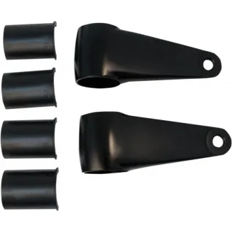 EMGO Headlight Brackets in Satin Black Finish (66-35832)