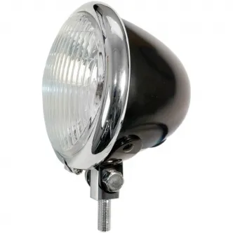 EMGO Spotlamp Bates Style 4.5 Inch Black housing with Chrome Bezel (66-84121BC) 