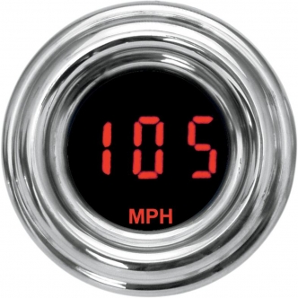 Dakota Digital Speedometer 4000 Series 1-7/8 Inch in Chrome Finish With Blue Display KM/H (MCL-4014R)