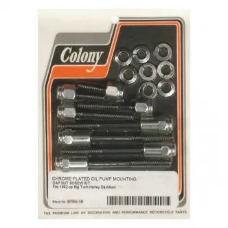 Colony Oil Pump Mount Kit Cap Style in Chrome Finish For 1992-1999 B.T. (Excluding TC) Models (ARM770989)