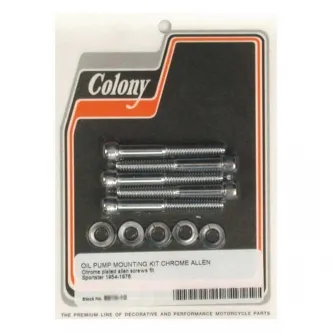 Colony Oil Pump Mount Kit Allen in Chrome Finish For 1954-1976 XL Models (ARM880989)