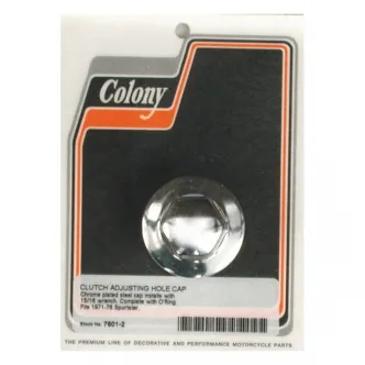 Colony XL Clutch Adj. Plug, Hex in Chrome Finish For 1971-1976 XL models (ARM089215)