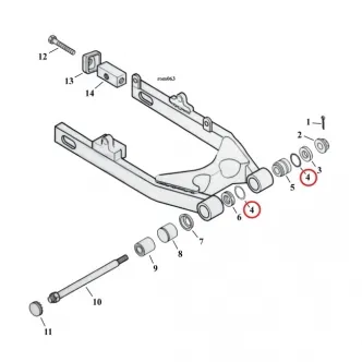 Cometic O-Ring, Filler Plug/Swingarm For Late 1978-1990 XL, Multi-Application Models (ARM624165)