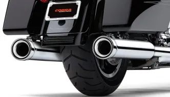 Cobra Neighbour Hater Slip-On Mufflers In Chrome Finish For 1995-2016 Touring Models (6107)