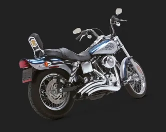 Vance & Hines Big Radius 2 Into 2 NON-PCX In Chrome For Harley Davidson 1991-2005 Dyna Motorcycles (26007)