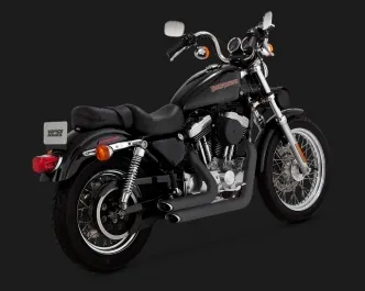 Vance & Hines Shortshots Staggered Exhaust System NON-PCX In Black For Harley Davidson 1999-2003 Sportster Motorcycles (47223)