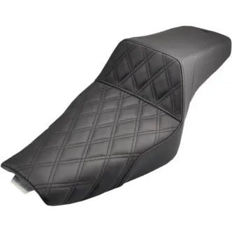 Saddlemen 2-Up Seat Step Up Front/Rear Saddlehyde/Saddlegel in Black For 2004-2020 Sportster (3.3G Tank) Models (807-11-172)