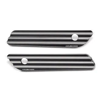 Arlen Ness 10 Gauge Saddlebag Latch Covers In Contrast Cut Finish For Harley Davidson 2014-2021 Touring Models (03-608)