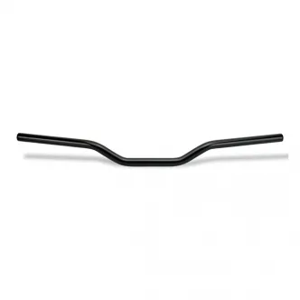 Biltwell Tracker Mid 1 Inch Smooth Handlebars in Black Finish For Universal Fitment (Excluding Harley Davidson With Stock Hand Controls) (6008-2012)