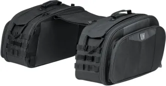 Kuryakyn Momentum Outrider Throw-Over Saddlebags In Black (5209)