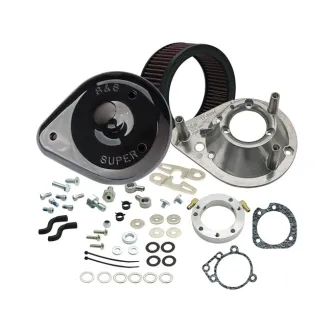 S&S Aircleaner Assembly Teardrop in Black Finish For 1991-2006 XL (CV Carb Only) (170-0182A)