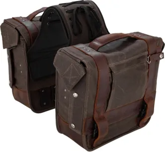 Burly Brand Throw Over Saddlebags In Dark Oak Finish (B15-1002D)