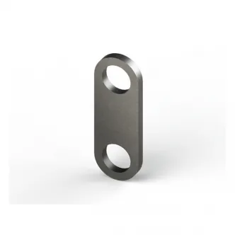 DOSS Laser Cut Steel Mounting Tab S235 JR3 Steel, 6mm Thick, B= 32mm, L= 90mm For Dual Grommet (ARM189165)