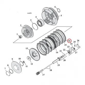 Barnett Clutch Plate Set, Carbon Fiber Including 8 Friction Discs For 1990-1997 B.T., 1991-2020 XL, 2008-2012 XR1200 Models (302-30-20011)