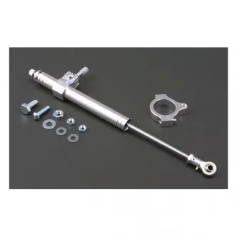 DOSS Steering Damper Kit in Silver Aluminium Finish For 1991-2005 Dyna Models (ARM600059)