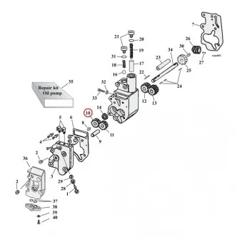 Jims, Feed Gear, Driven Oil Pump For 1968-1999 B.T. (Excluding TC) Models (26328-74)