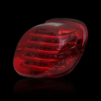 Custom Dynamics Probeam Low Profile LED Taillight Without Window in Red Finish For 1999-2017 Dyna, 2005-2013 Touring, 1999-2017 Softail, 1999-2020 Sportster Models (PB-TL-LP-R)