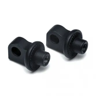 Kuryakyn Splined Peg Adapters For Harley Davidson Motorcycles In Satin Black Finish (8898)