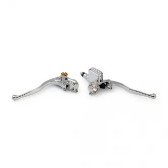 DOSS Old School Handlebar Control Kit With 9/16 Inch Hydraulic Brake & Mechanical Clutch in Chrome Finish (ARM834109)