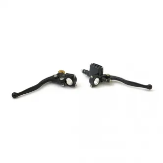 DOSS Old School Handlebar Control Kit With 11/16 Inch Hydraulic Brake & Mechanical Clutch in Black Finish (ARM244109)