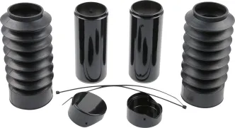 Cult Werk 6 Piece Fork Cover Kit With Plain Fork Caps With Bellows For Harley Davidson 2018-2023 Softail Breakout (HD-BRO045)