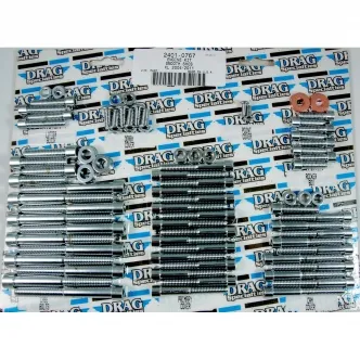 Drag Specialties Smooth Complete Motor Set Chrome Socket-Head Bolt Kit For 2004-2022 XL Models (MK694S)