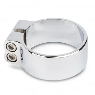 Arlen Ness 2-1/2 Inch Super Clamp For Slip-on Mufflers In Chrome Finish (05-943) (Sold Individually)