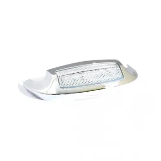 Custom Dynamics Front Fender Tip White LED With Chrome Housing And Clear Lens For 2014-2020 Touring Models (GEN-FT-WC)