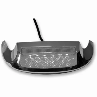 Custom Dynamics Fender Tip Front LED in Chrome Housing Finish With White Light And Smoke Lens For 2014-2020 Touring Models (GEN-FT-WS)