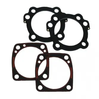 Genuine James Head & Base Gasket Set Multi Layer Steel Head & Metal Based Silicone Cylinder Base Gaskets For 1984-1999 Evo B.T. Models (16770-84-MLS)